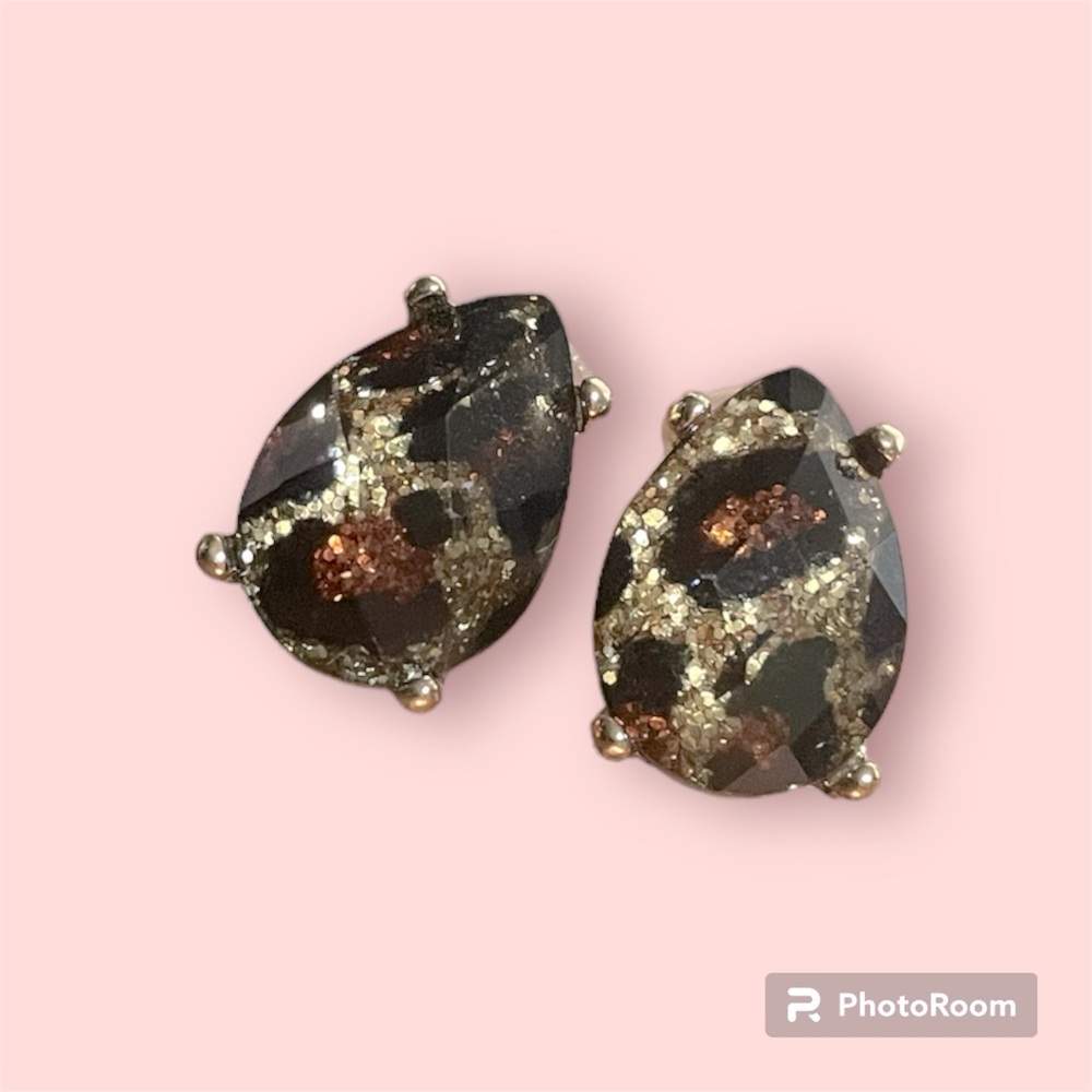 NWOT CHEETAH EARRINGS